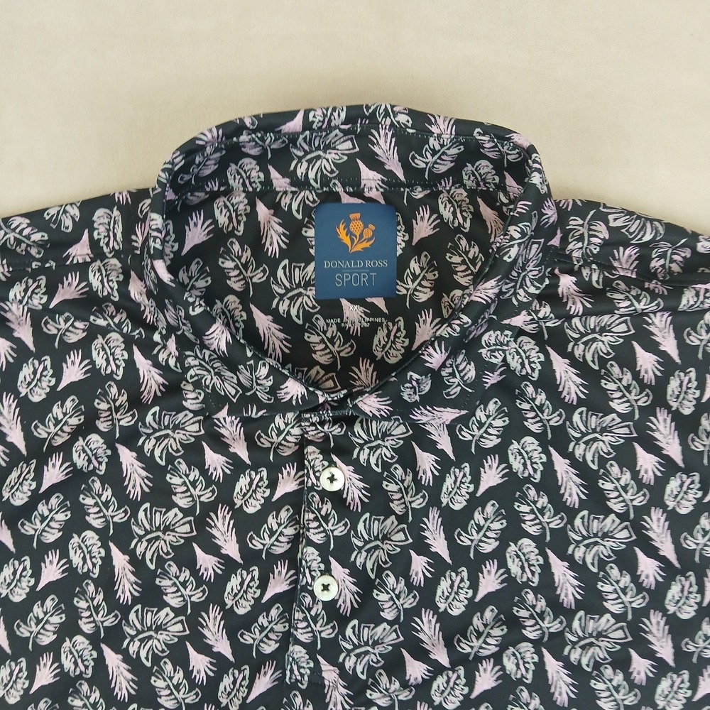 Donald Ross Sport XXL Mens Polo Shirt Floral Golf 26x31 Stretch Performance